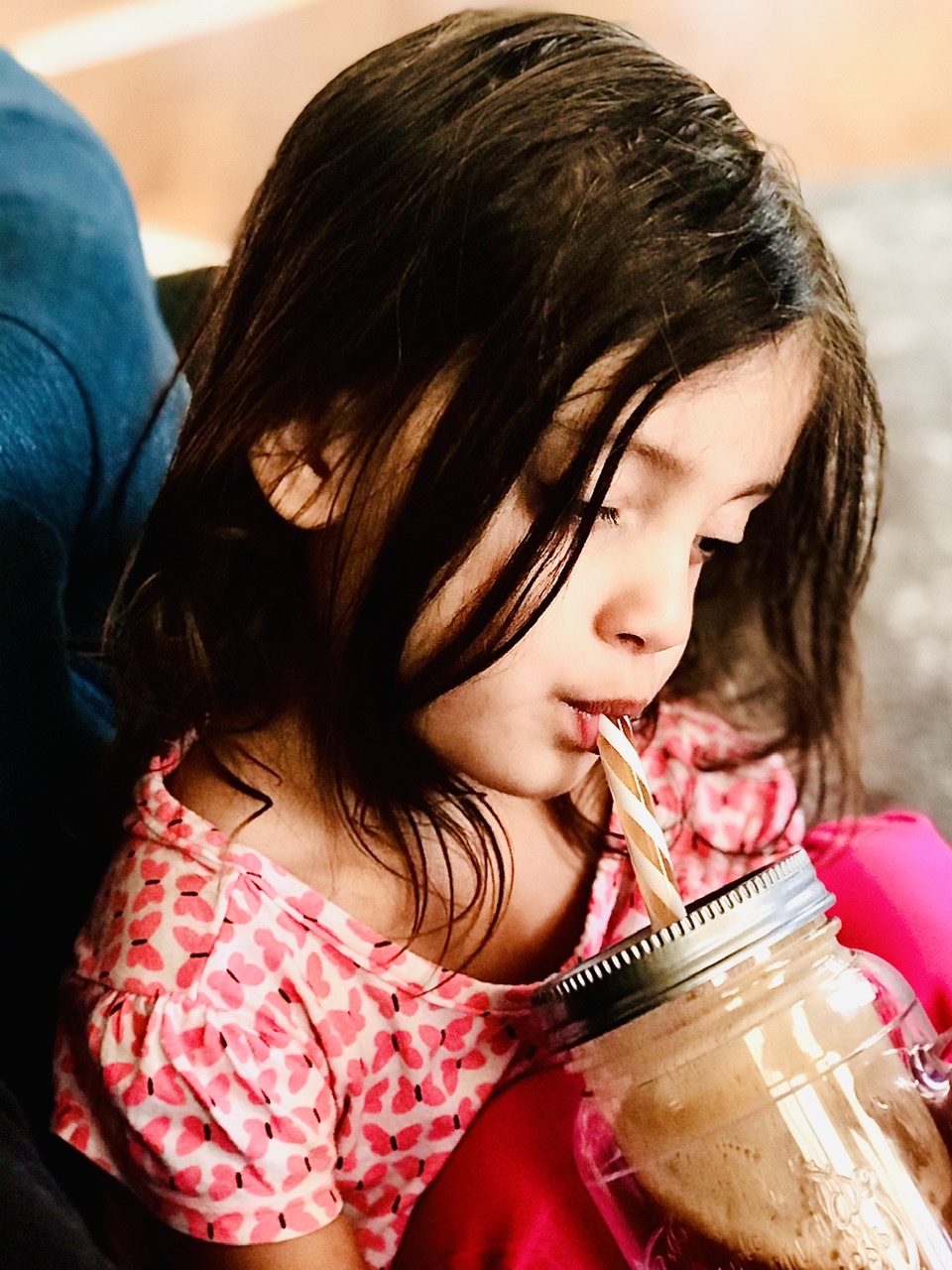 Avery Drinking Apple Juice