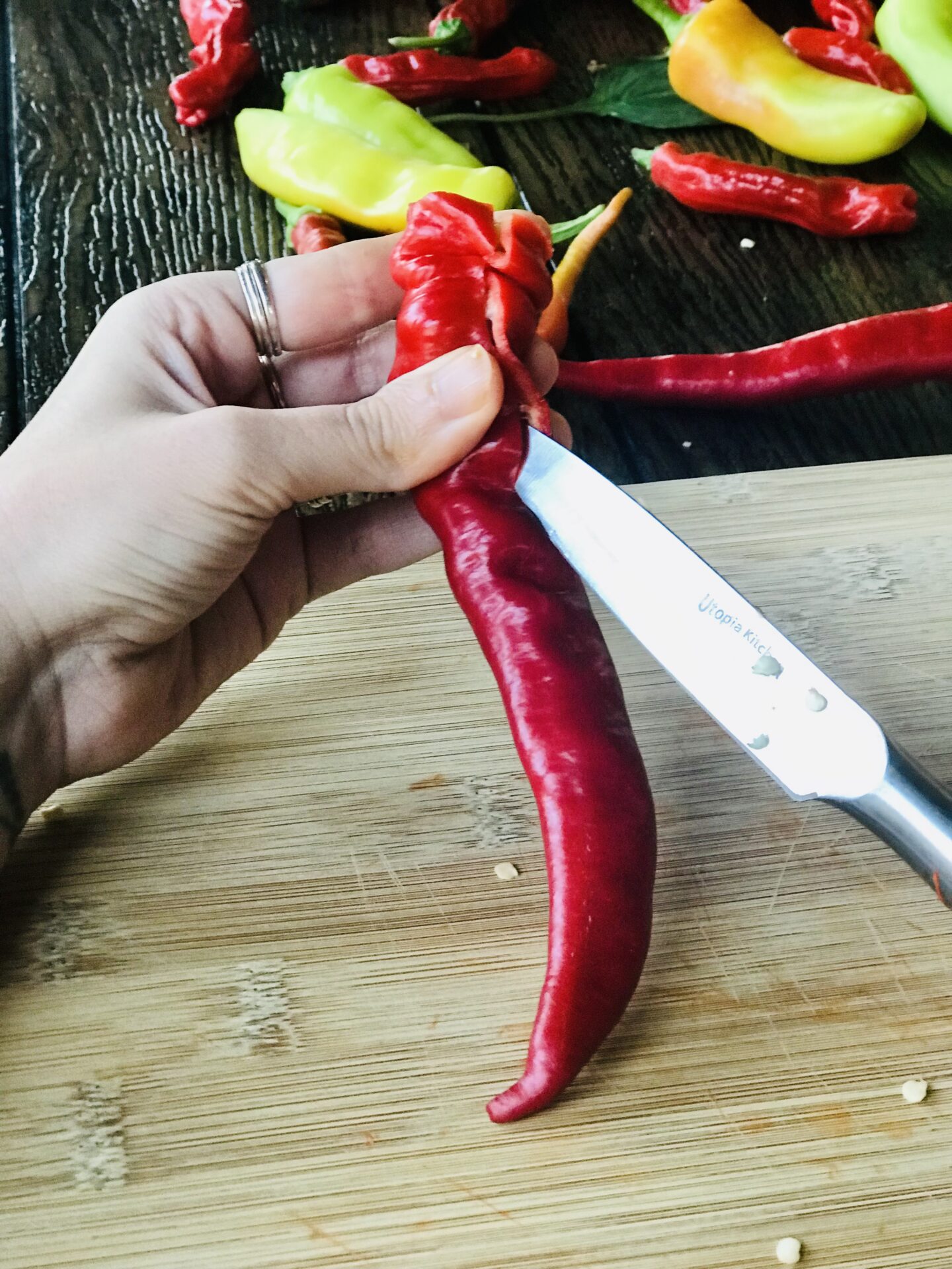 Cutting a Pepper in Half