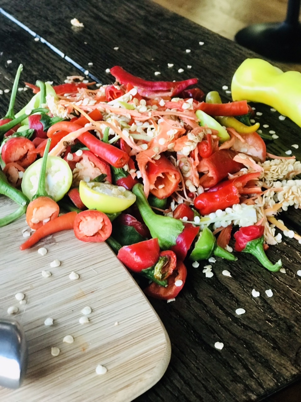 Pepper waste from cutting