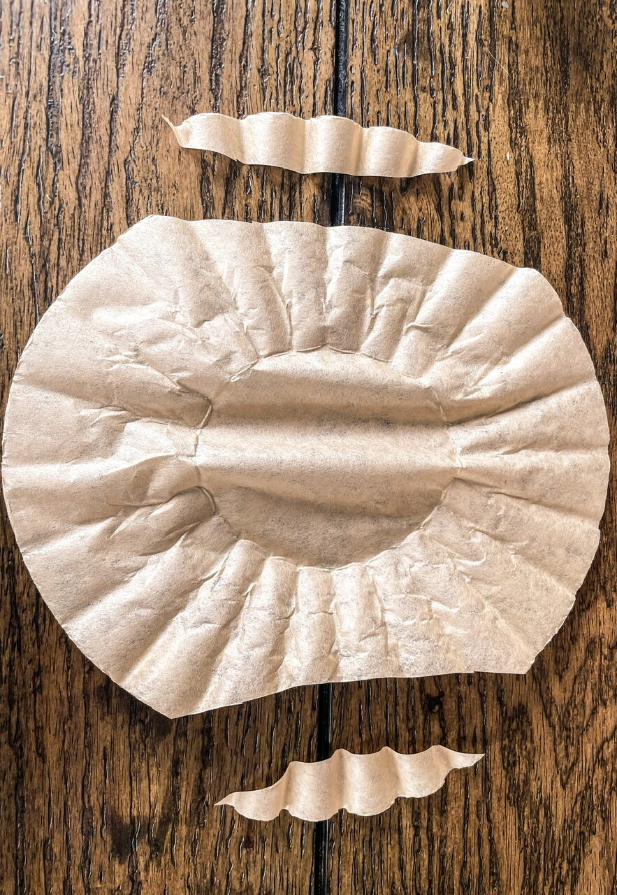 cut up coffee filter